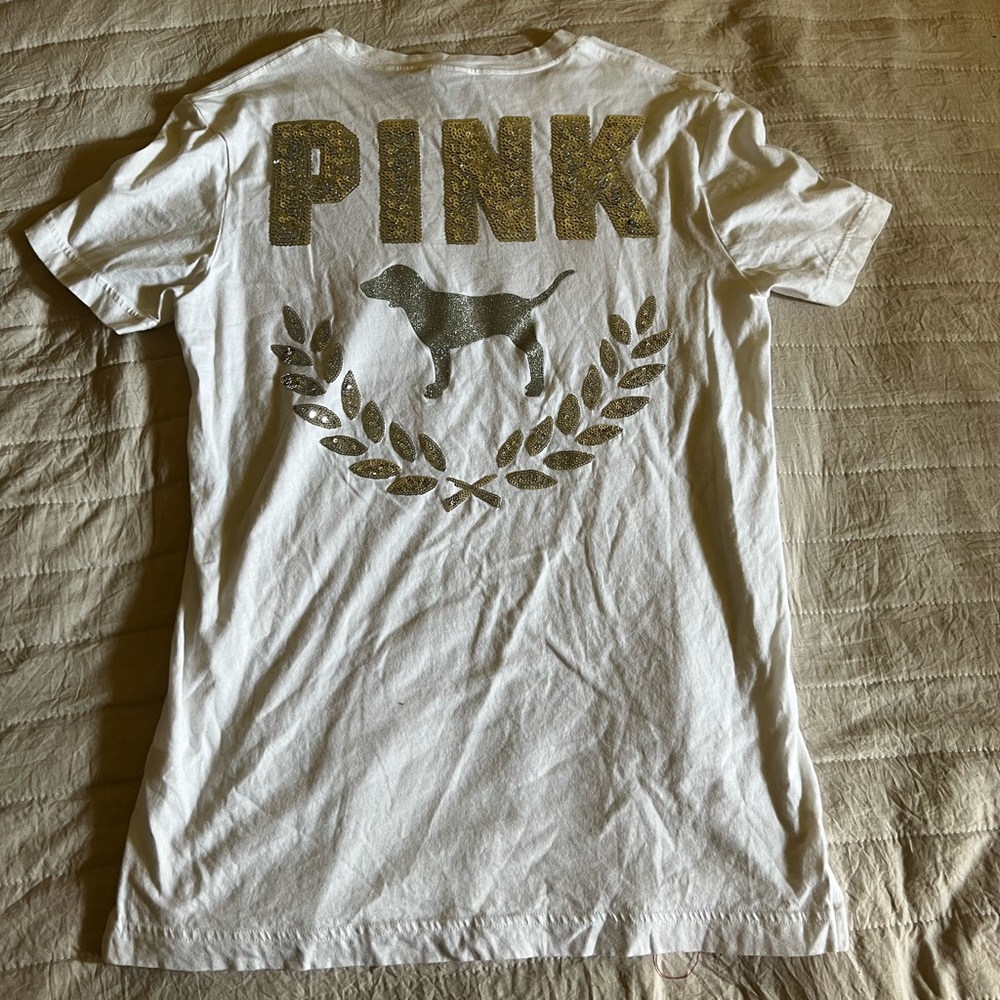 PINK sequence short sleeve T-shirt